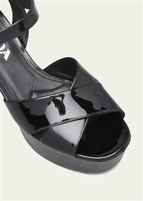 prada flat sandals vernice|prada platform sandals.